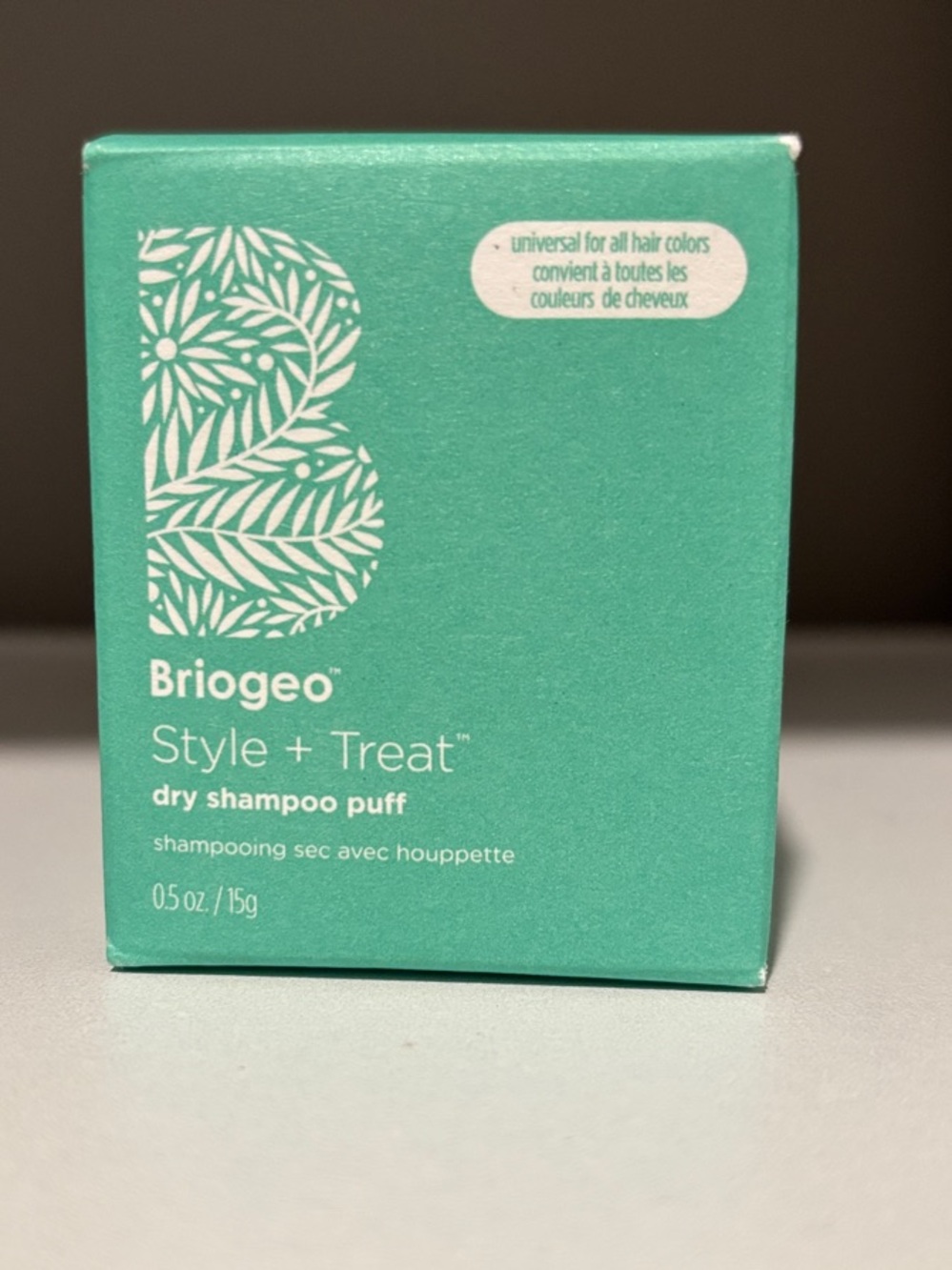 NWT Briogeo Style + Treat Dry Shampoo Puff Sealed 0.53 oz